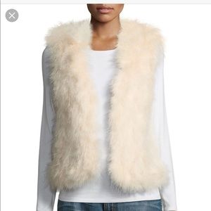 Club Monaco Violet Feather Vest in Ivory